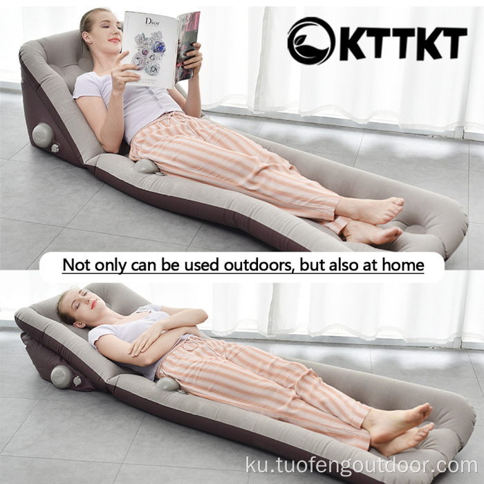 Kampa sofa inflatable ji bo kampa derve û malê